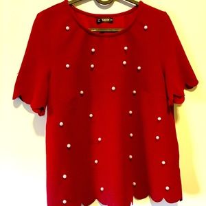 Red pearl shirt